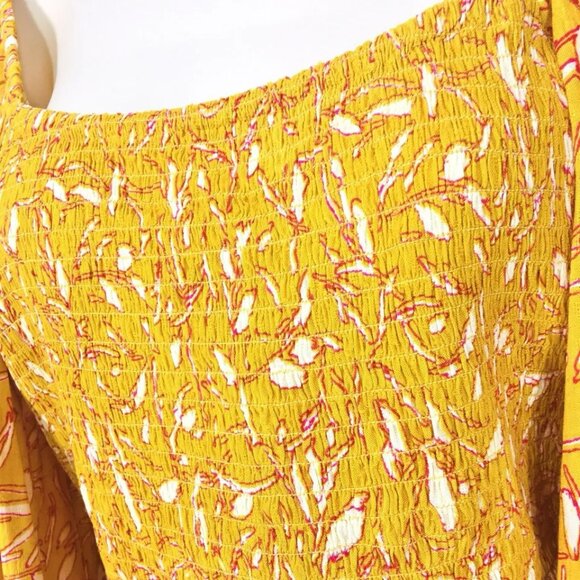 B.O.G. Collective Isabelle Crop Top Sz XL Balloon Sleeve Smocked Bodice NEW - Picture 6 of 8